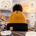 The Adventure Beanie | Handmade Two-Tone Pom Pom Hat